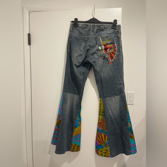 Desigual Colorful Flared Denim Jeans - Picture 2 of 10